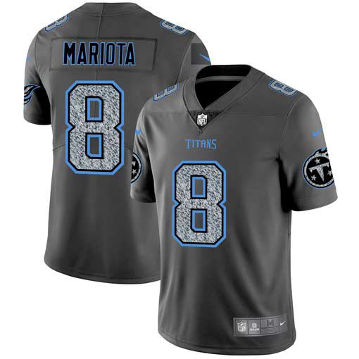 Men Tennessee Titans #8 Mariota Nike Teams Gray Fashion Static Limited NFL Jerseys->minnesota vikings->NFL Jersey